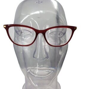 Ralph Ralph Lauren 7098 Red Gold Cateye Glasses Eyeglasses 54-17-140 Full Rim